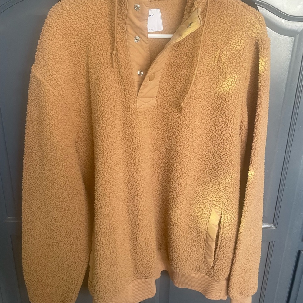 Old Navy Men's Camel Sherpa Sweater